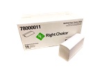 RIGHT CHOICE MULTI FOLD WHITE PAPER TOWELS, 9" X 9.5", 250/BOX
